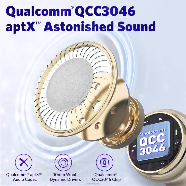 EarFun écouteurs air m B00VV10 blanc d'avoine