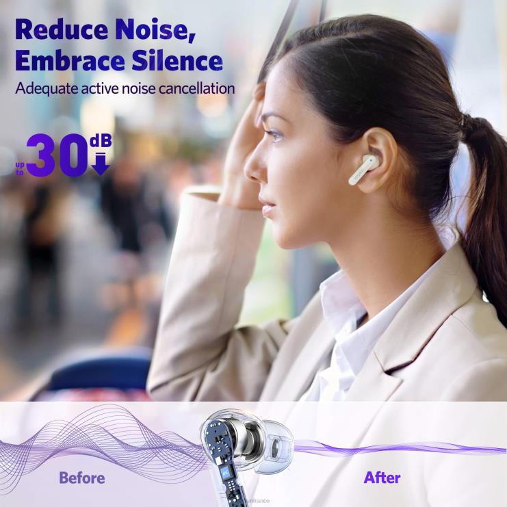 EarFun écouteurs air m B00VV10 blanc d'avoine