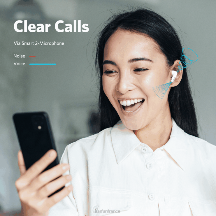 EarFun écouteurs air mini 2 B00VV17 blanc