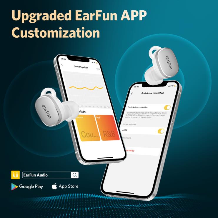EarFun écouteurs gratuit pro 3 B00VV2 blanc argenté